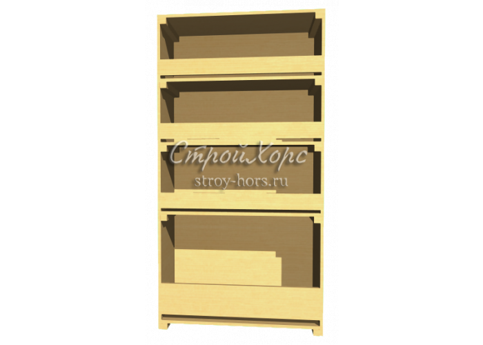 Шкафчик инвентарный 1000х500х200